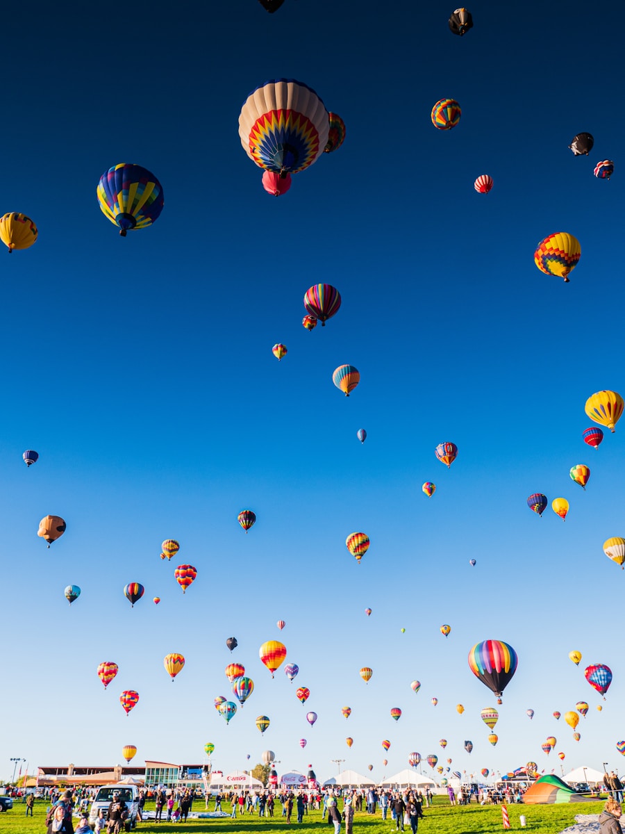 hot air balloons in the sky